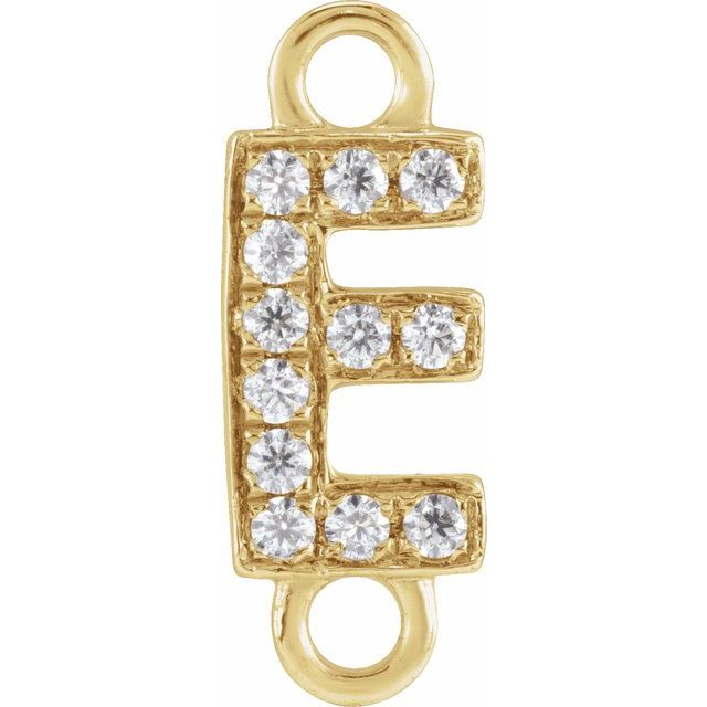 Petite Pavé® .04 CT Natural Diamond Initial Link