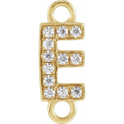 Petite Pavé® .04 CT Natural Diamond Initial Link