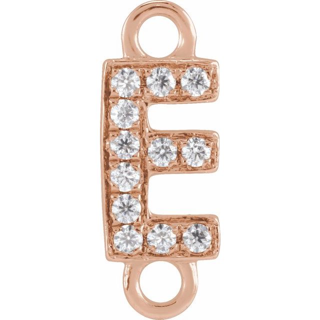 Petite Pavé® .04 CT Natural Diamond Initial Link