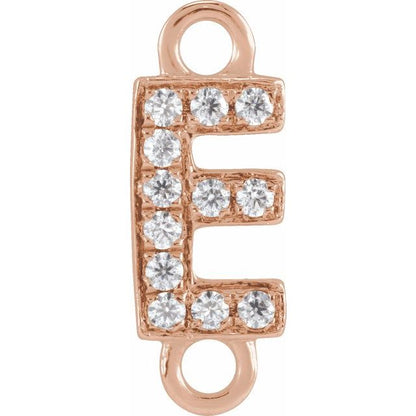 Petite Pavé® .04 CT Natural Diamond Initial Link