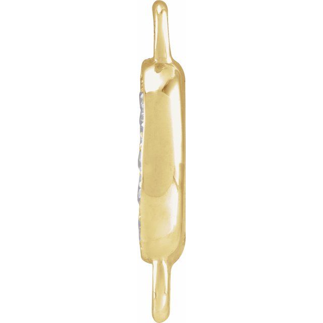 Petite Pavé® .05 CT Natural Diamond Initial Link