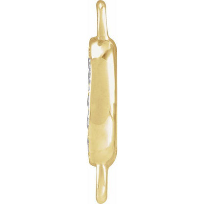 Petite Pavé® .05 CT Natural Diamond Initial Link