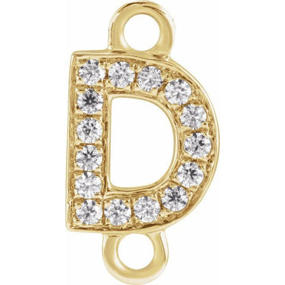 Petite Pavé® .05 CT Natural Diamond Initial Link