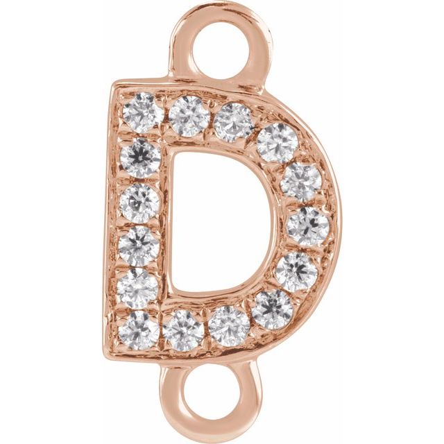 Petite Pavé® .05 CT Natural Diamond Initial Link