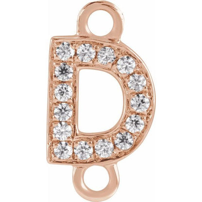 Petite Pavé® .05 CT Natural Diamond Initial Link