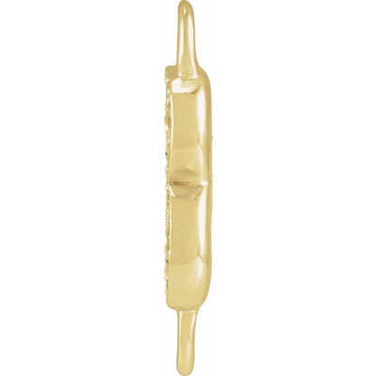 Petite Pavé® .05 CT Natural Diamond Initial Link