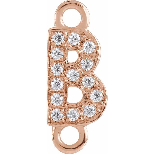 Petite Pavé® .05 CT Natural Diamond Initial Link