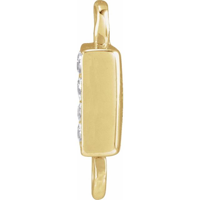 Petite Pavé® .03 CTW Natural Diamond Initial Link