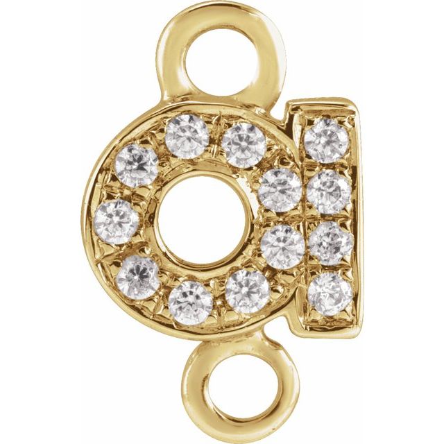 Petite Pavé® .03 CTW Natural Diamond Initial Link