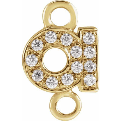 Petite Pavé® .03 CTW Natural Diamond Initial Link
