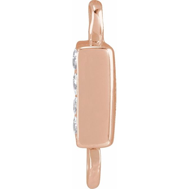 Petite Pavé® .03 CTW Natural Diamond Initial Link