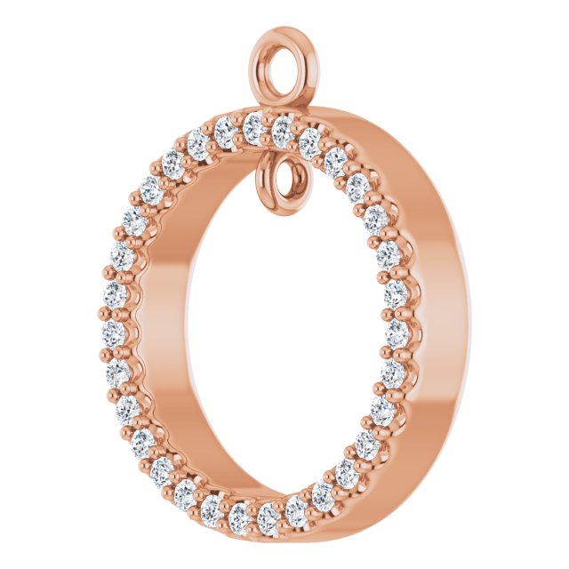 1/4 CTW Natural Diamond Circle Dangle, 14.4 mm x 14.4 mm