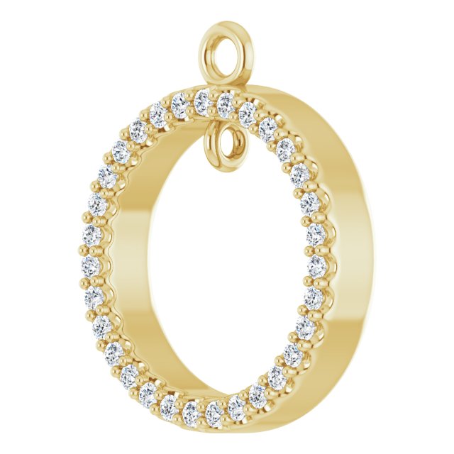 1/4 CTW Natural Diamond Circle Dangle, 14.4 mm x 14.4 mm
