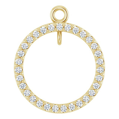 1/4 CTW Natural Diamond Circle Dangle, 14.4 mm x 14.4 mm