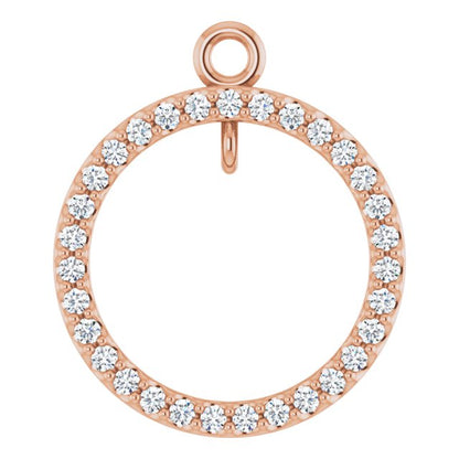 1/4 CTW Lab-Grown Diamond Circle Dangle, 14.4 mm x 14.4 mm