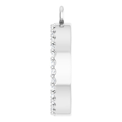 1/4 CTW Natural Diamond Circle Dangle, 14.4 mm x 14.4 mm