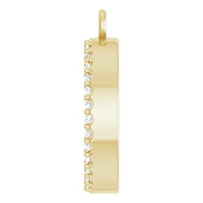 1/4 CTW Natural Diamond Circle Dangle, 14.4 mm x 14.4 mm