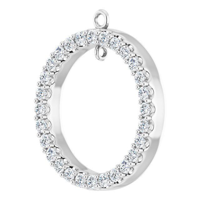 3/4 CTW Natural Diamond Circle Dangle