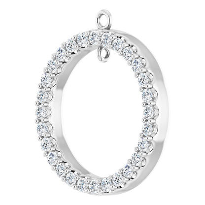 3/4 CTW Natural Diamond Circle Dangle