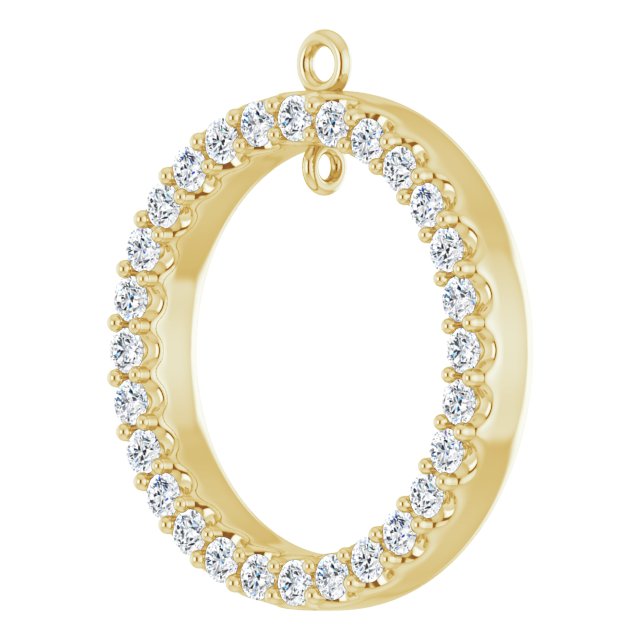 3/4 CTW Natural Diamond Circle Dangle