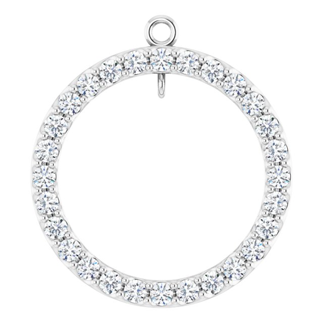 3/4 CTW Natural Diamond Circle Dangle