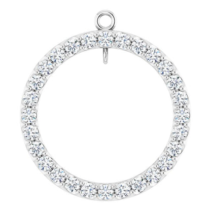 3/4 CTW Natural Diamond Circle Dangle