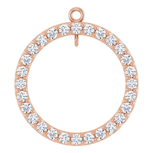 3/4 CTW Lab-Grown Diamond Circle Dangle