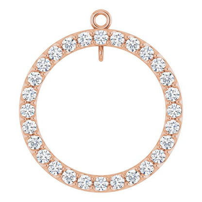 3/4 CTW Lab-Grown Diamond Circle Dangle