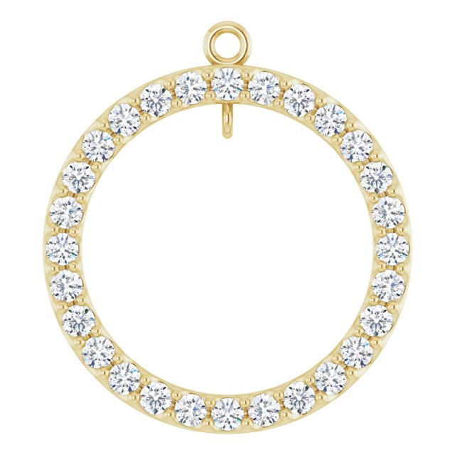 3/4 CTW Lab-Grown Diamond Circle Dangle