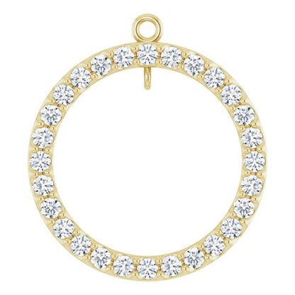 3/4 CTW Lab-Grown Diamond Circle Dangle
