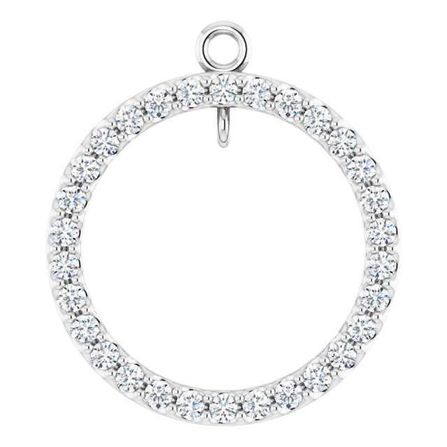 1/2 CTW Lab-Grown Diamond Circle Dangle