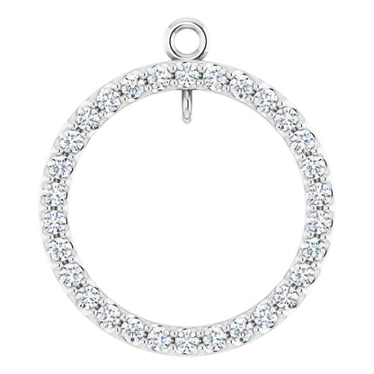 1/2 CTW Lab-Grown Diamond Circle Dangle