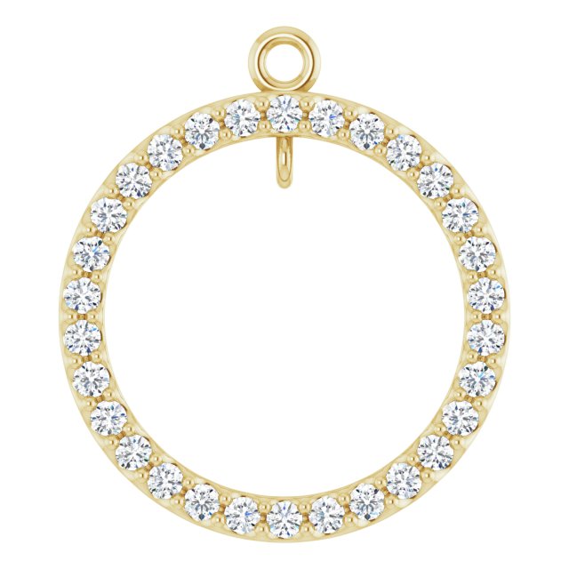 1/2 CTW Lab-Grown Diamond Circle Dangle