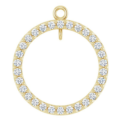 1/2 CTW Lab-Grown Diamond Circle Dangle