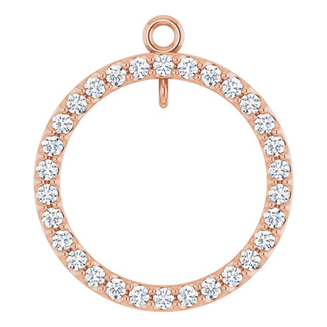 1/2 CTW Lab-Grown Diamond Circle Dangle