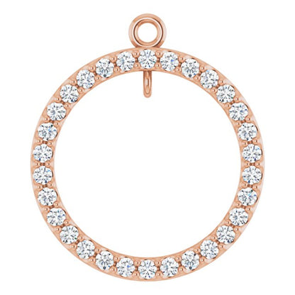 1/2 CTW Lab-Grown Diamond Circle Dangle