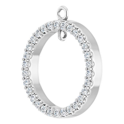 1/2 CTW Natural Diamond Circle Dangle