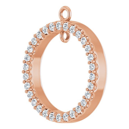1/2 CTW Natural Diamond Circle Dangle