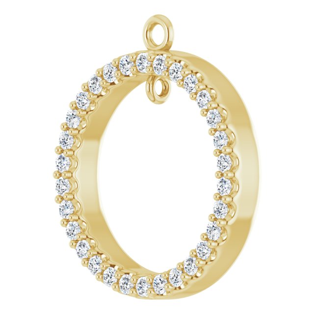 1/2 CTW Lab-Grown Diamond Circle Dangle