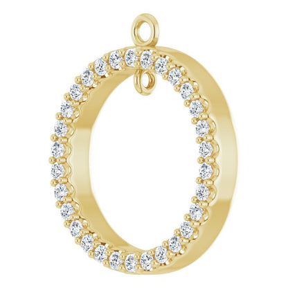 1/2 CTW Natural Diamond Circle Dangle