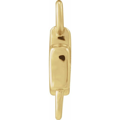 14K Yellow Gold Gothic Initial Link
