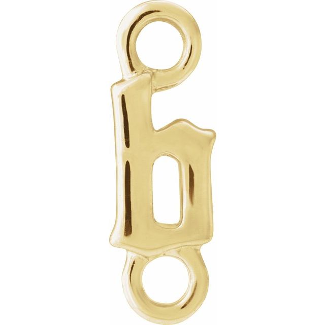14K Yellow Gold Gothic Initial Link