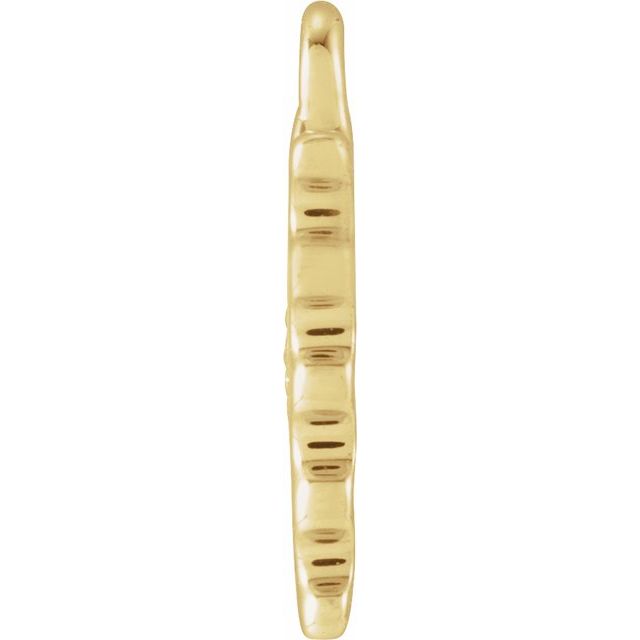 Petite Pavé® .015 CTW Natural Diamond Blue Enamel Stamp Dangle