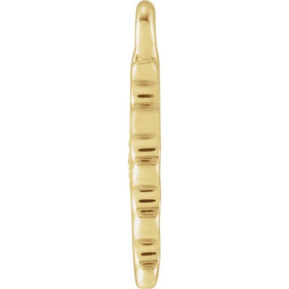 Petite Pavé® .015 CTW Natural Diamond Blue Enamel Stamp Dangle