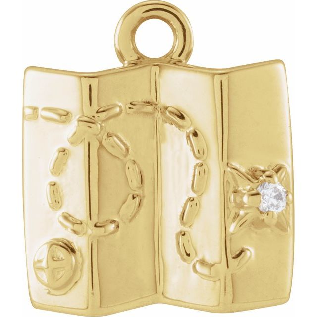 Petite Pavé® .006 CT Natural Diamond Map Dangle