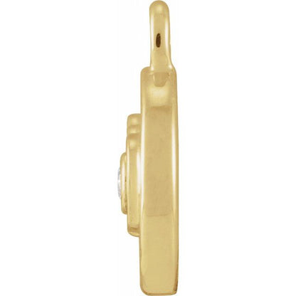 Petite Pavé® .01 CT Natural Diamond Par Avion Stamp Dangle