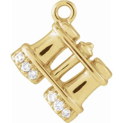 Petite Pavé® .03 CTW Natural Diamond Binoculars Dangle