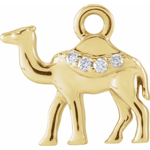 Petite Pavé® .015 CTW Natural Diamond Camel Dangle