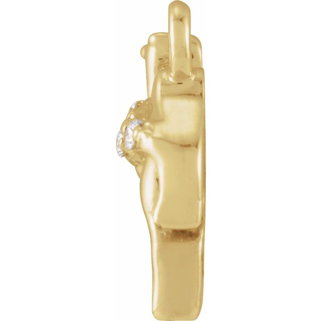 Petite Pavé® .015 CTW Natural Diamond Camel Dangle