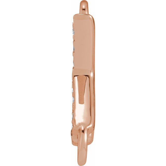 Petite Pavé® .04 CT Natural Diamond Initial Link